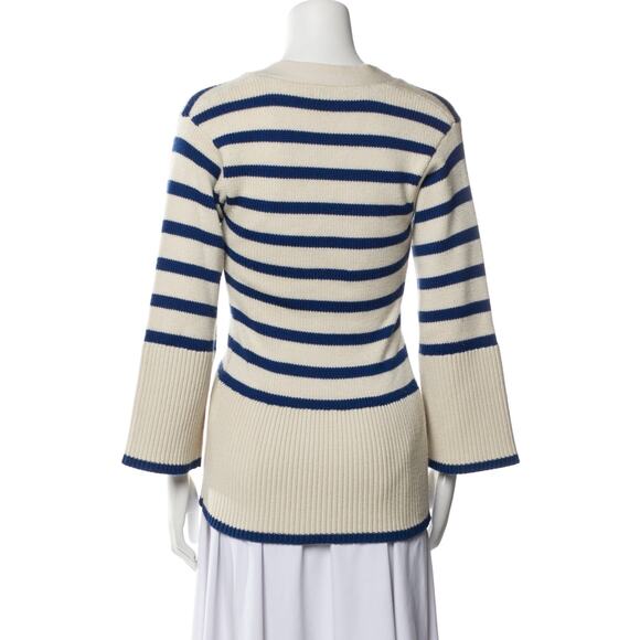 Toteme wool blue striped cardigan - Picture 7 of 8